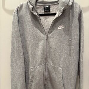 Nike Gray Zip Up Sweater
